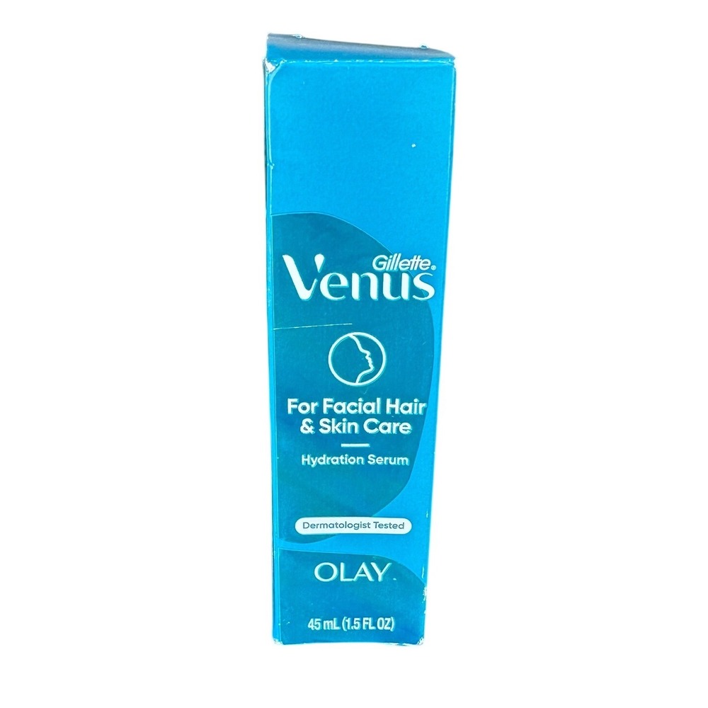 Gillette Venus For Facial Hair & Skin Care Hydration Serum Olay 45ml 1.5oz NEW